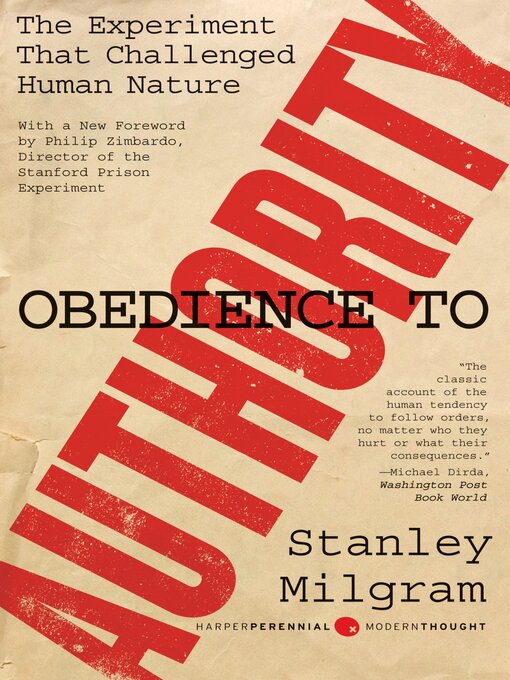 Title details for Obedience to Authority by Stanley Milgram - Wait list
